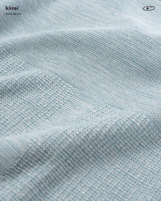 陶 半開襟上衣/ 輕藍/ Kirrei